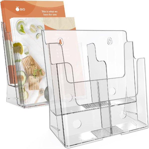 Inbox Zero Brochure Holder With Removable Divider ForBrochures Display